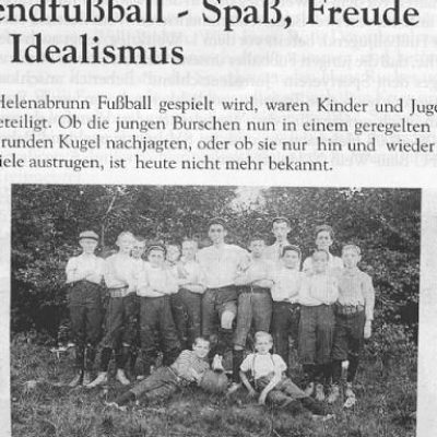 Zeitungsauschnitt Jugendfussball - Spaß, Freude und Idealismus
